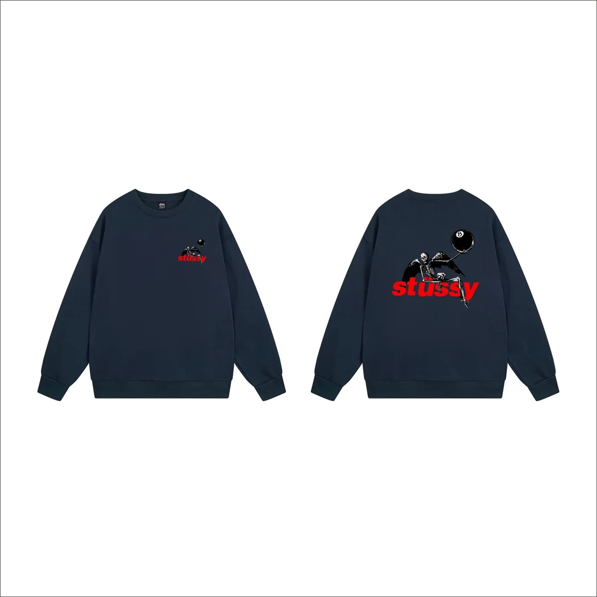 Stussy Stussy Navy Stüssy Graphic Crewneck Sweatshirt Navy - 1