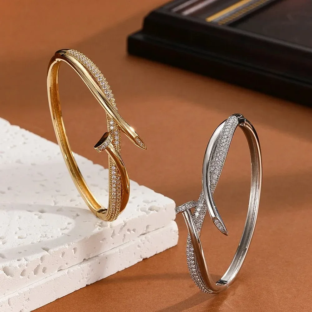 Other Silver Surrounding Nail Bracelet Jewelry Silver - 1