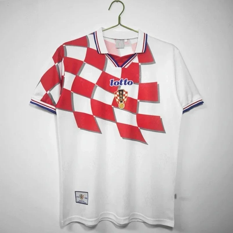 Other Croatia Lotto Jersey White/Red Checkered Football Shirt White - 1