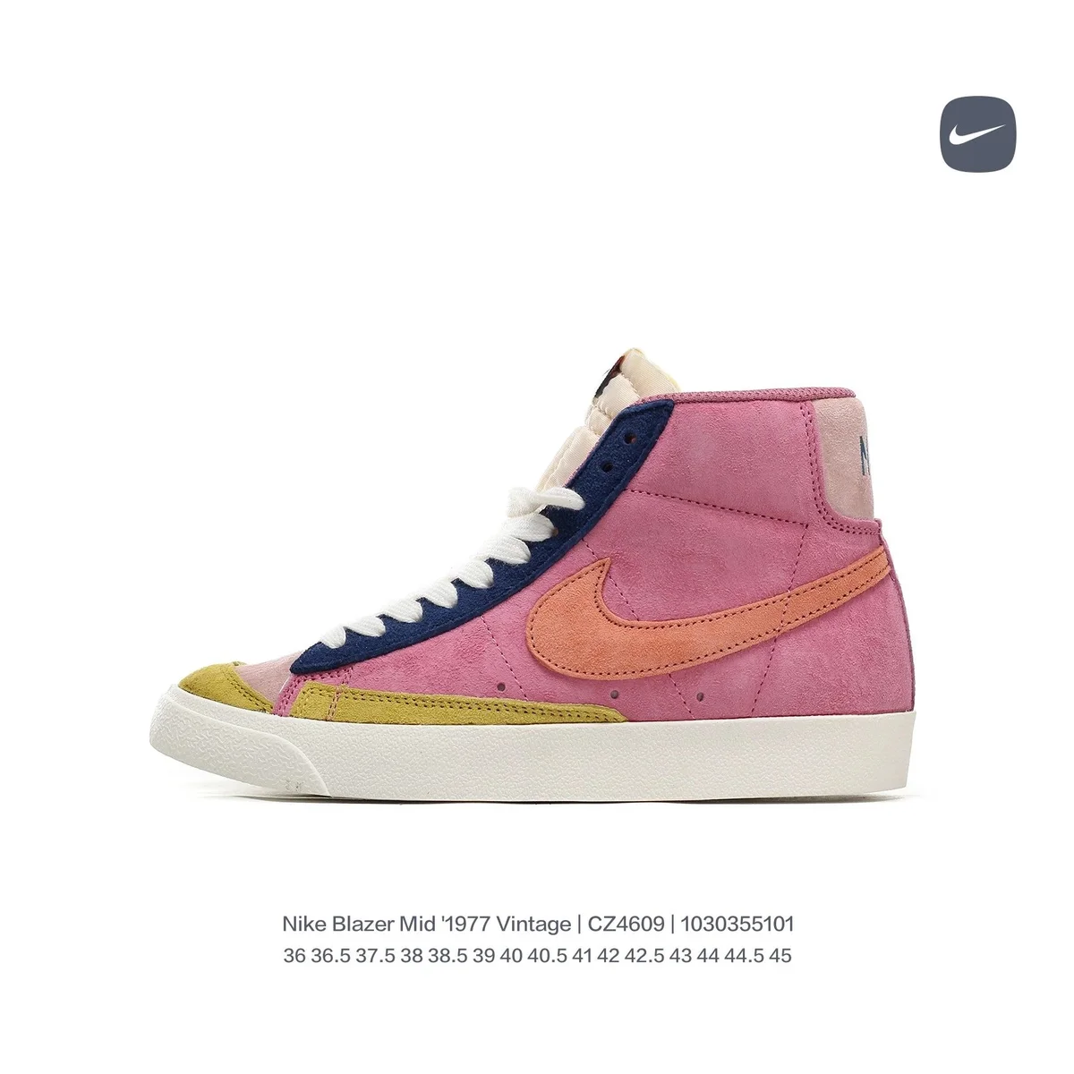 Nike Nike Blazer Mid '1977 Vintage Pink/Orange/Blue/Yellow Sneakers Pink