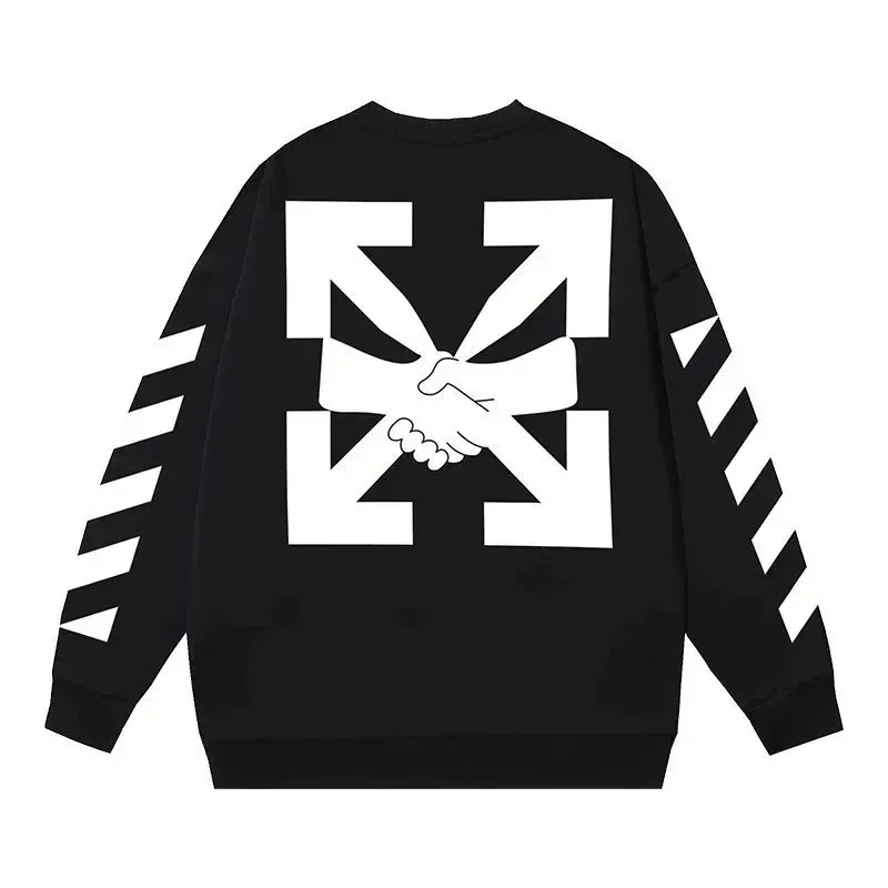Off-White Off-White OW Handshake Black Sweatshirt Black - 1