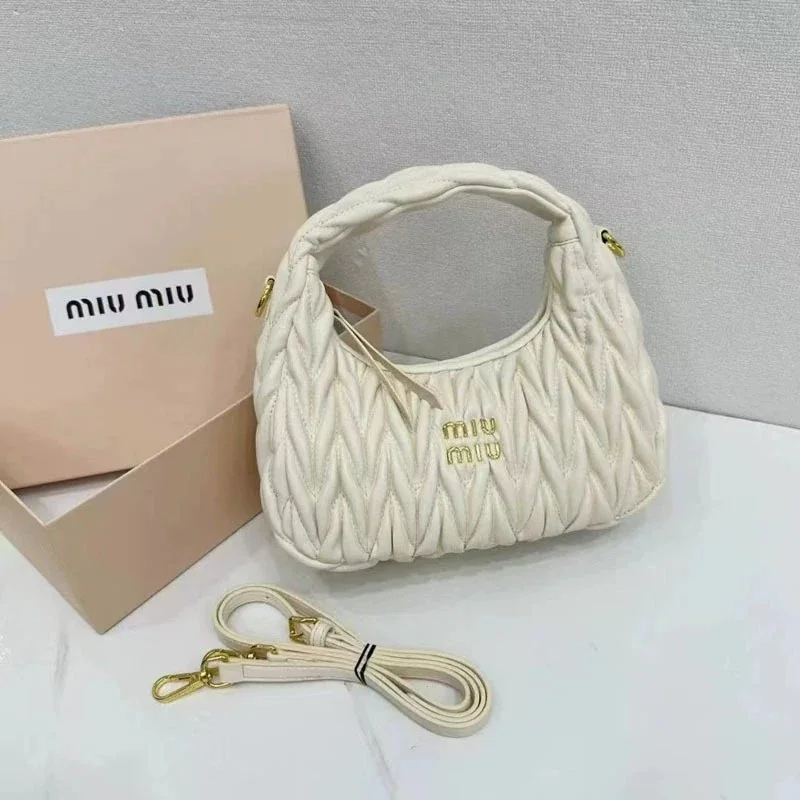 Miu Miu Miu Miu Matelassé Cream Handbag Cream