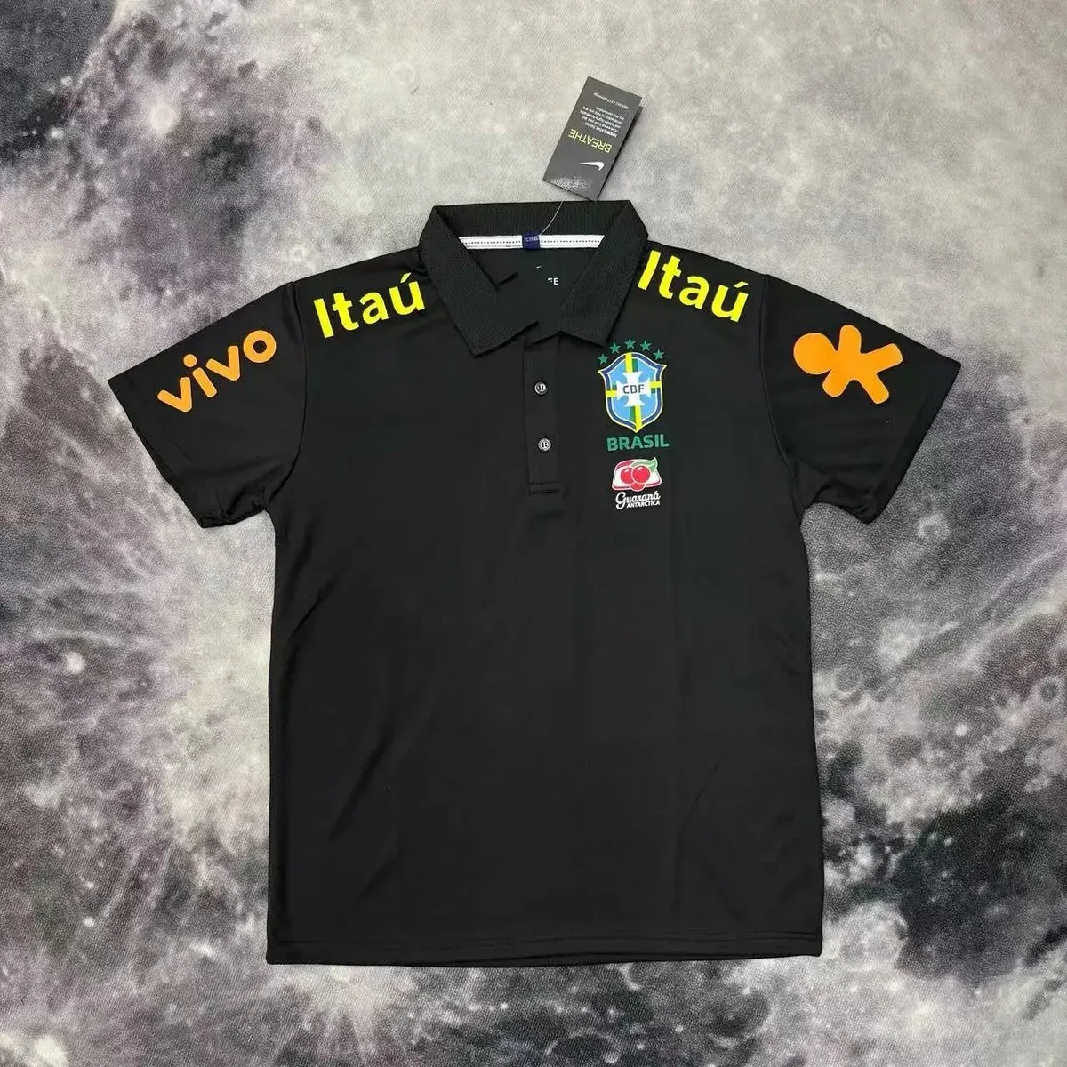 Nike Nike Brazil PO Shirt Black Sporty Polo Black - 1