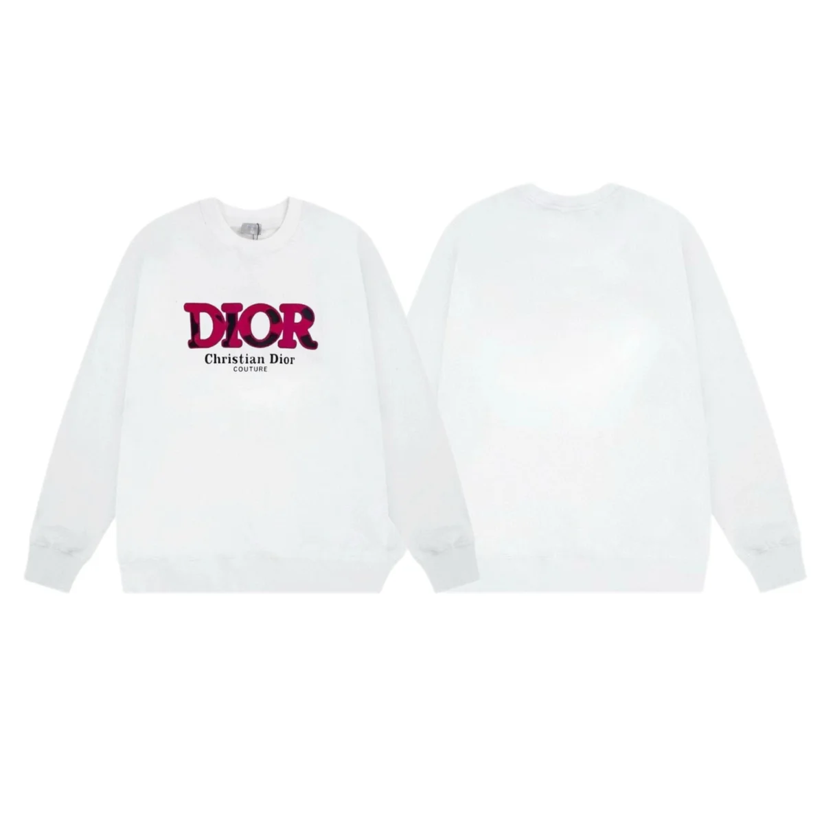 Dior Dior White Dior Logo Crewneck Sweatshirt White - 1