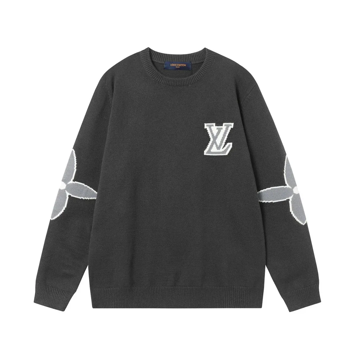 Louis Vuitton Louis Vuitton Monogram Charcoal Grey Floral Sweater Grey
