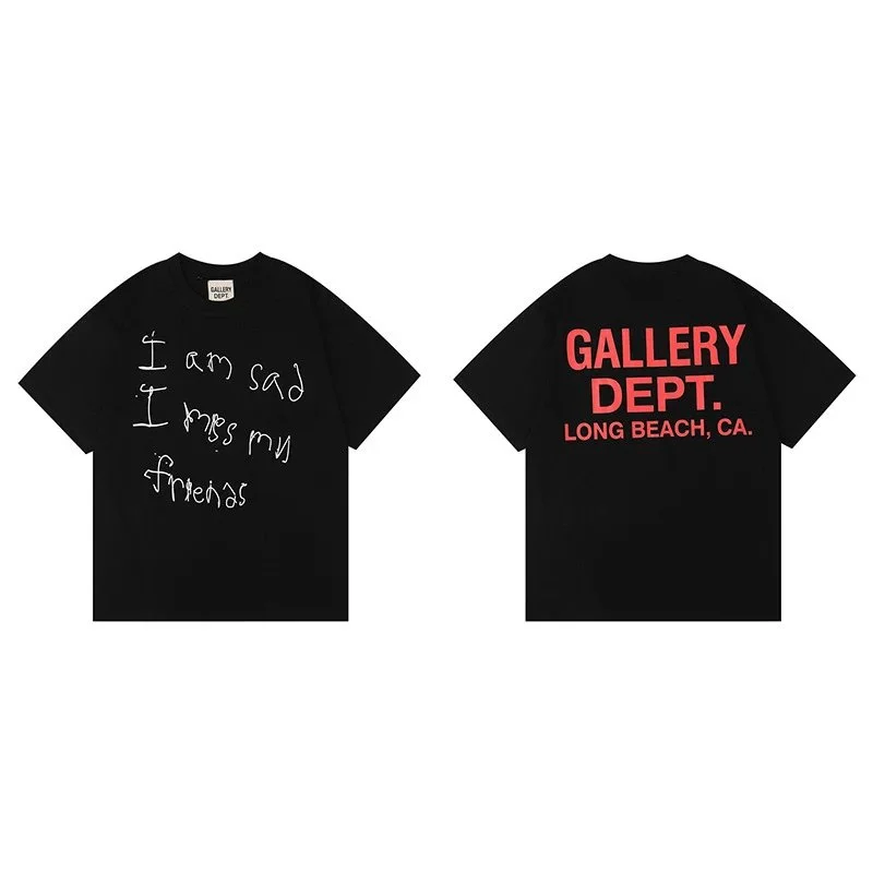 Gallery Dept. Gallery Dept. I am sad I miss my friends T-Shirt Black Black - 1