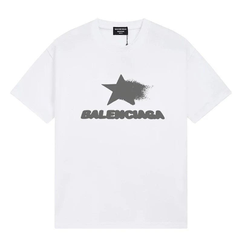 Balenciaga Balenciaga White Star Print T-Shirt White - 1