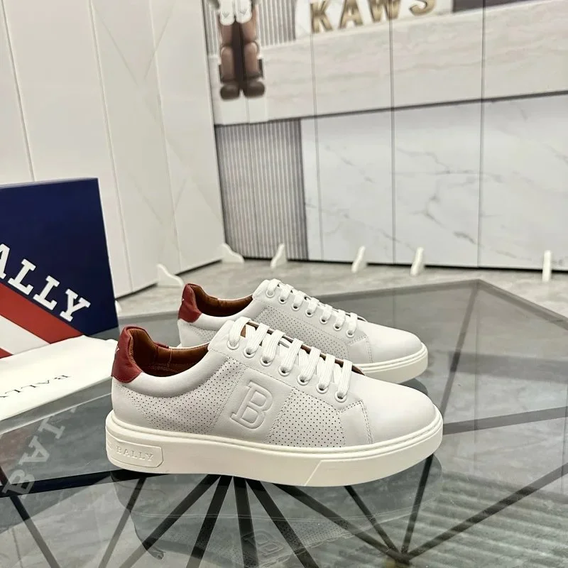 Bally Bally White Leather Sneakers with Red Accents White - 1