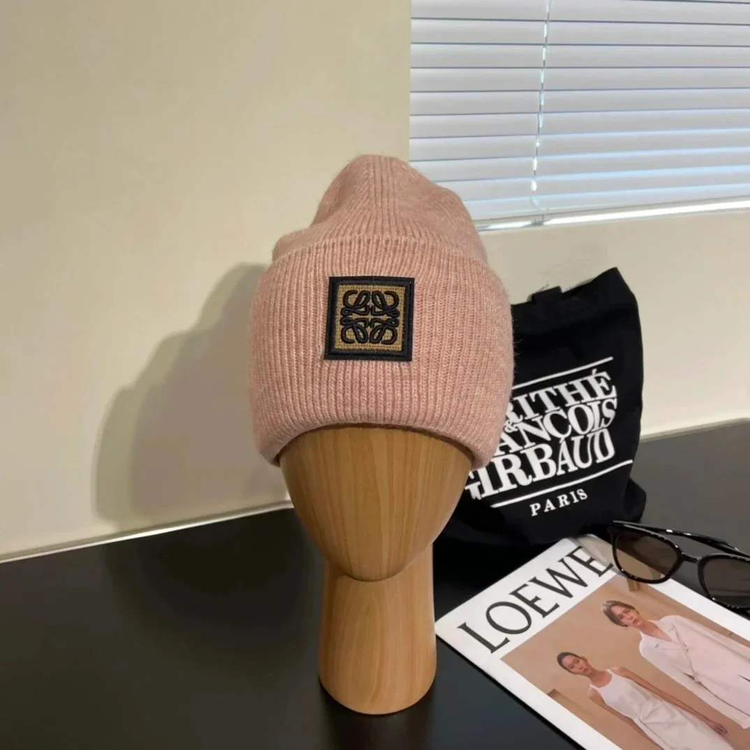 Loewe Loewe Anagram Pink Beanie Pink