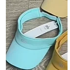 Other Unisex Light Blue Solid Visor Cap Blue - 1