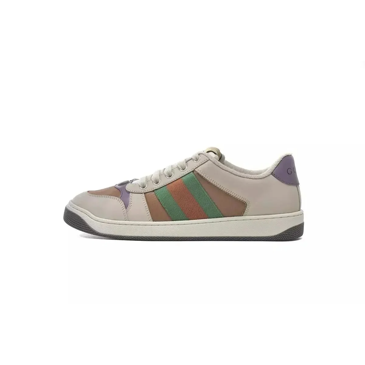 Gucci Gucci Tennis Club Brown Purple Sneaker Beige