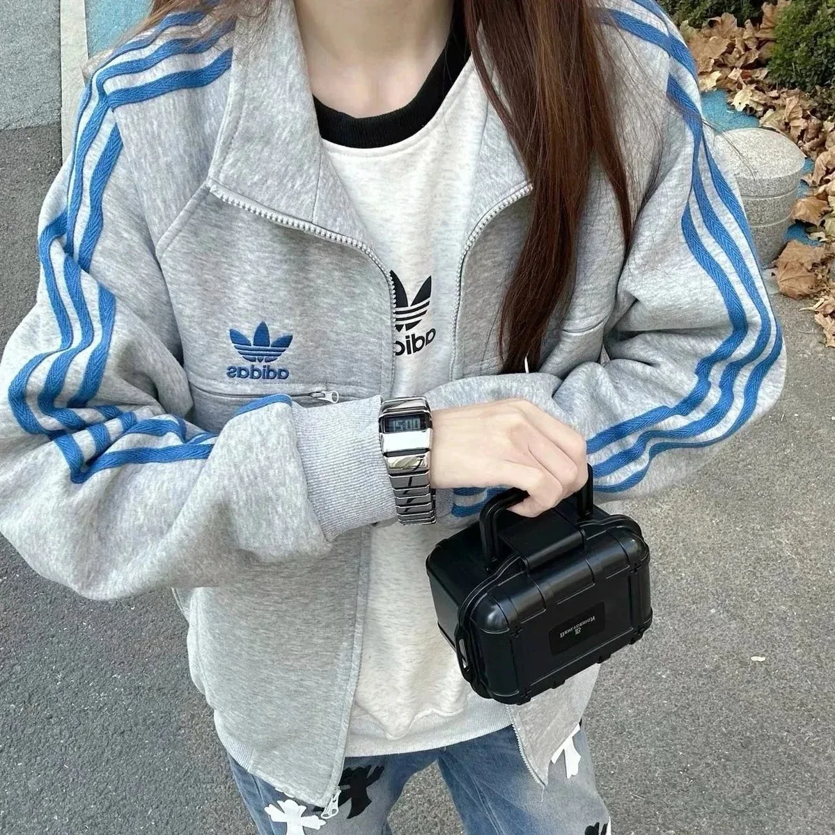 Adidas Adidas Classic Football Grey Track Jacket Grey - 1
