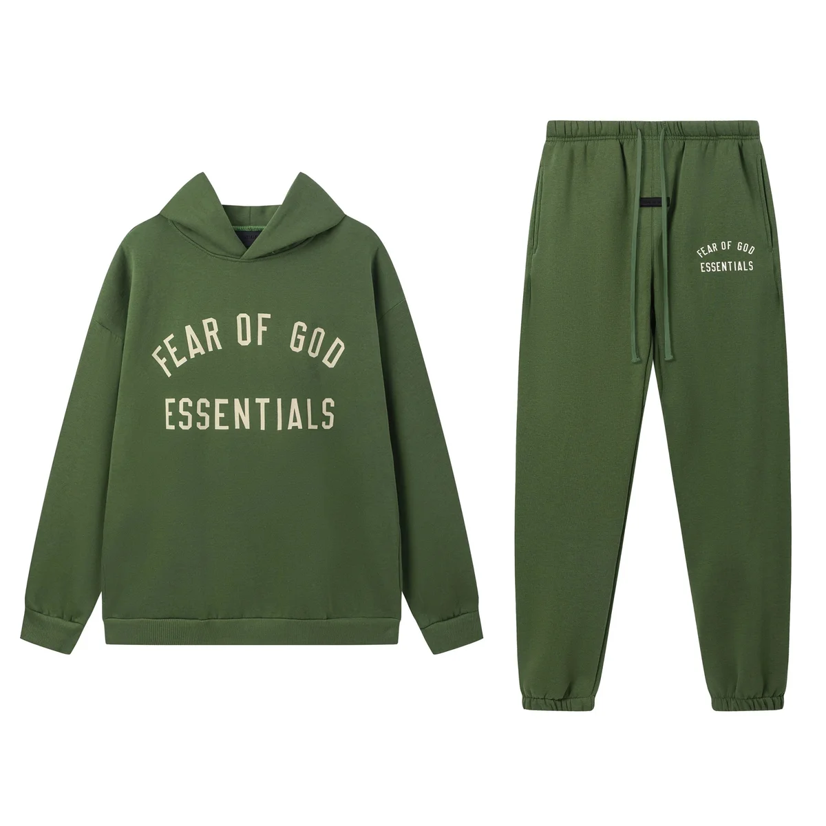 Fear of God Fear of God Essentials Green Tracksuit Set Green - 1