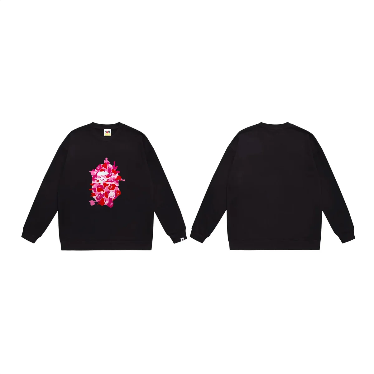 A Bathing Ape A Bathing Ape ABC Camo Black Pink Sweatshirt Black - 1