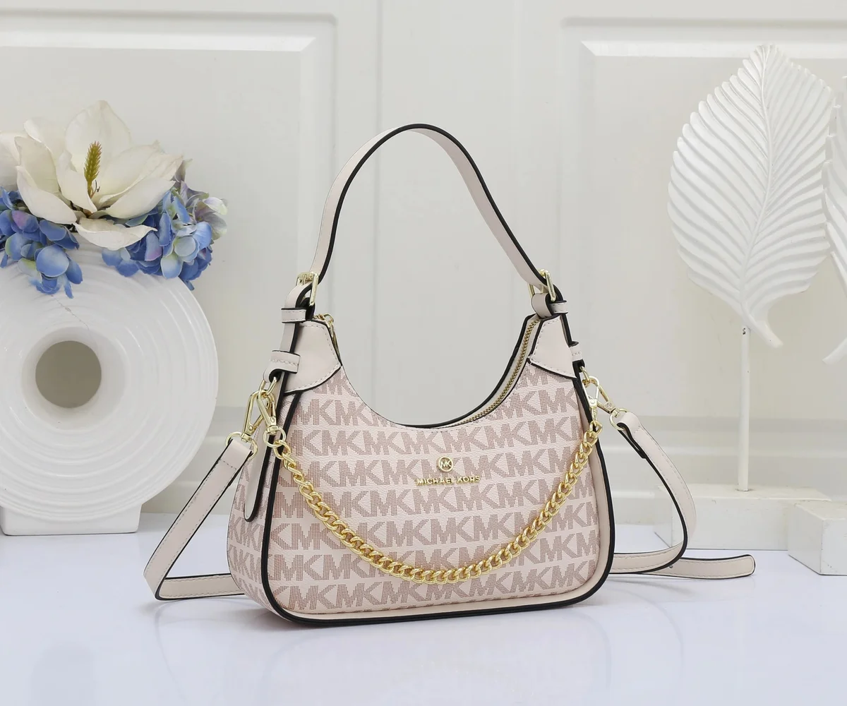 Michael Kors Michael Kors MK Monogram Beige Shoulder Bag Beige