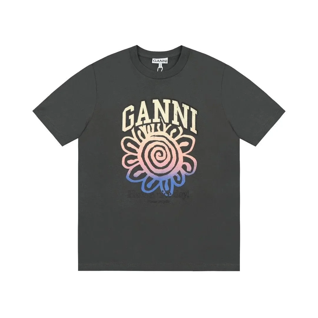 Ganni Ganni 'Have a Nice Day' Graphic T-Shirt Grey Grey - 1