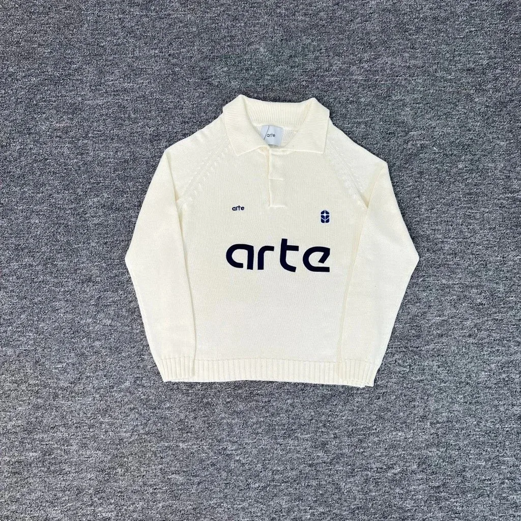 Other ART-502杏 Arte Polo Knit Sweater Beige - 1