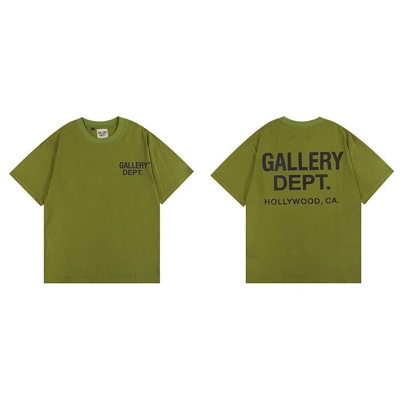 Gallery Dept. Gallery Dept. Olive Green 'GALLERY DEPT.' T-Shirt Green - 1