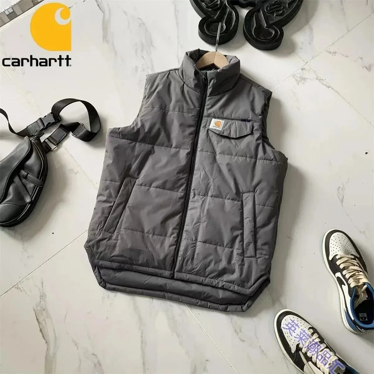 Carhartt Carhartt Detroit Model 4 Grey Puffer Vest Grey - 1