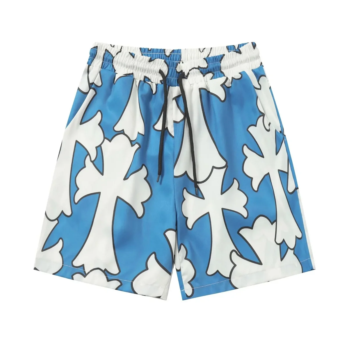Chrome Hearts Chrome Hearts CH Cross Blue & White Shorts Blue - 1