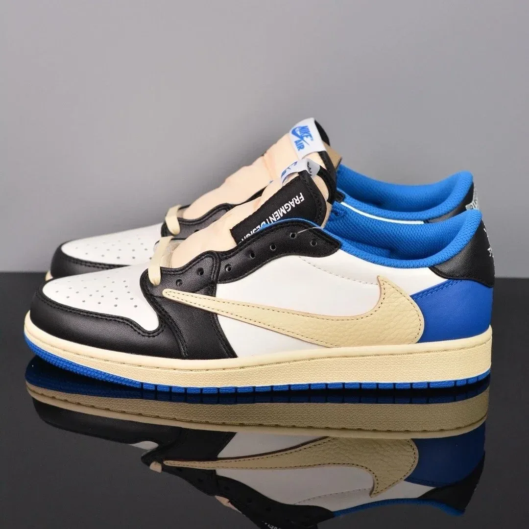 Nike Nike Air Jordan 1 Fragment Design Black/White/Beige/Blue Sneakers Multicolor