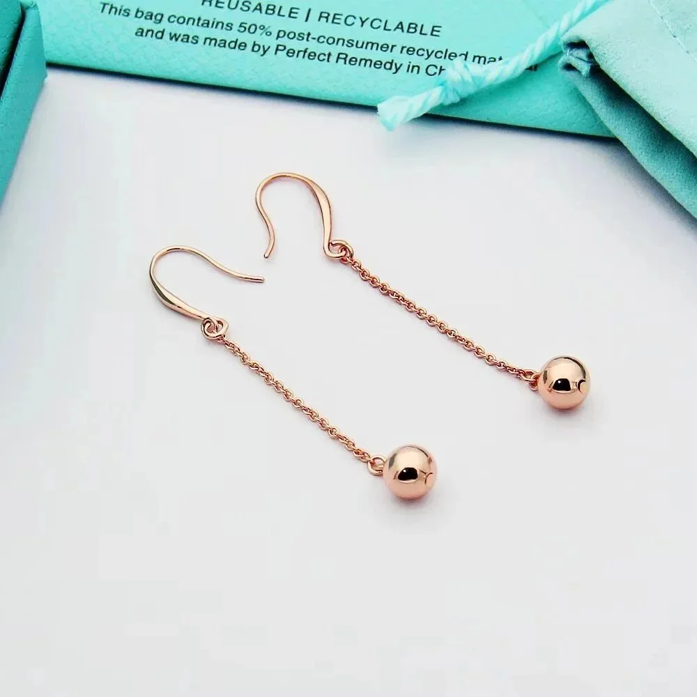 Perfect Remedy Perfect Remedy Rose Gold Chain Drop Earrings Gold - 1