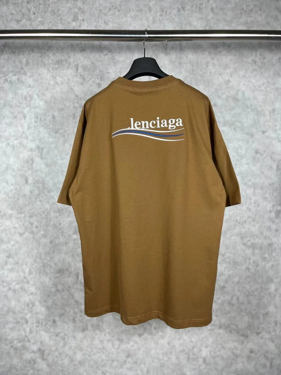 Balenciaga Balenciaga Lenciaga Coffee T-Shirt Brown - 1