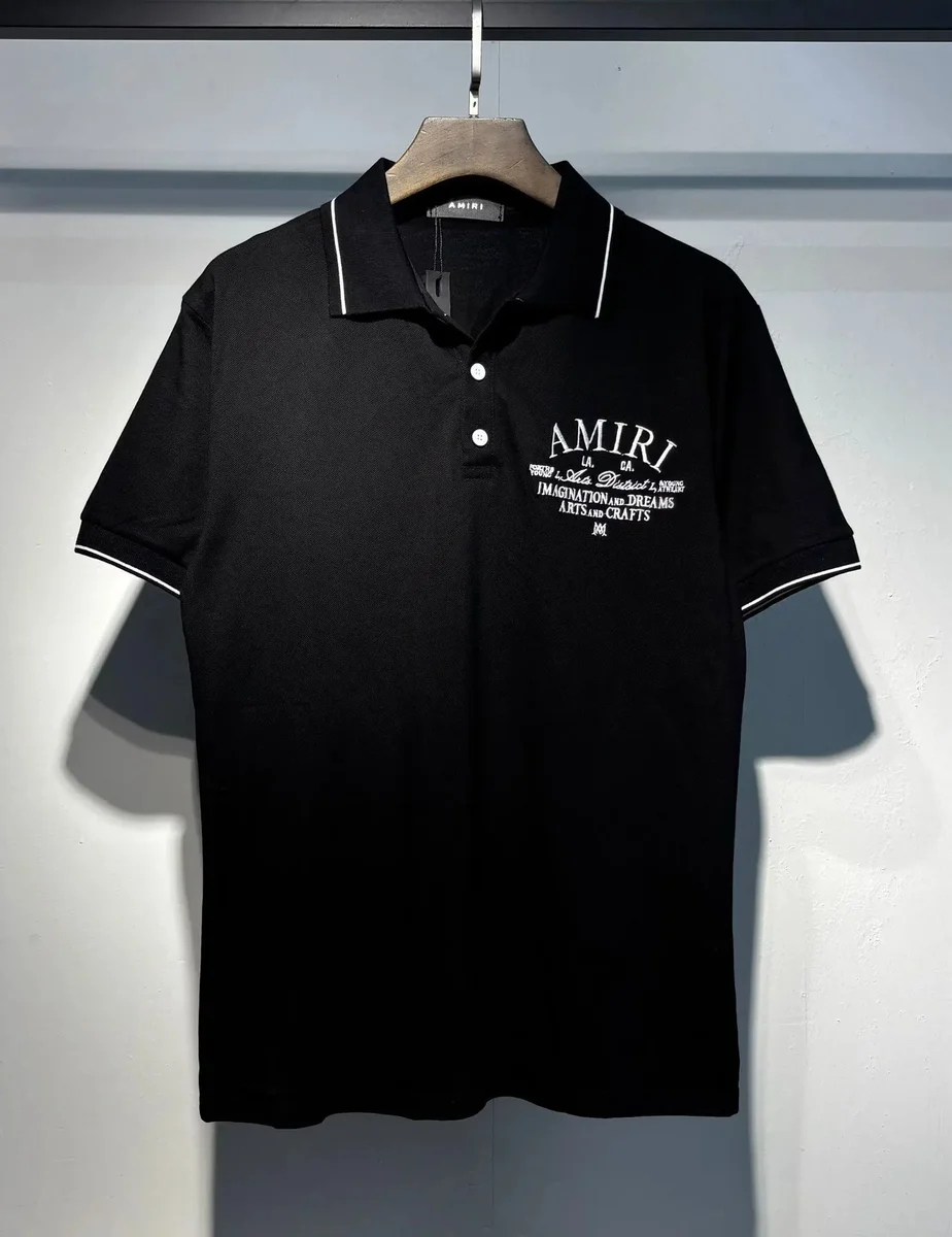 Amiri Amiri 5129刺绣polo黑 Polo Shirt Black - 1