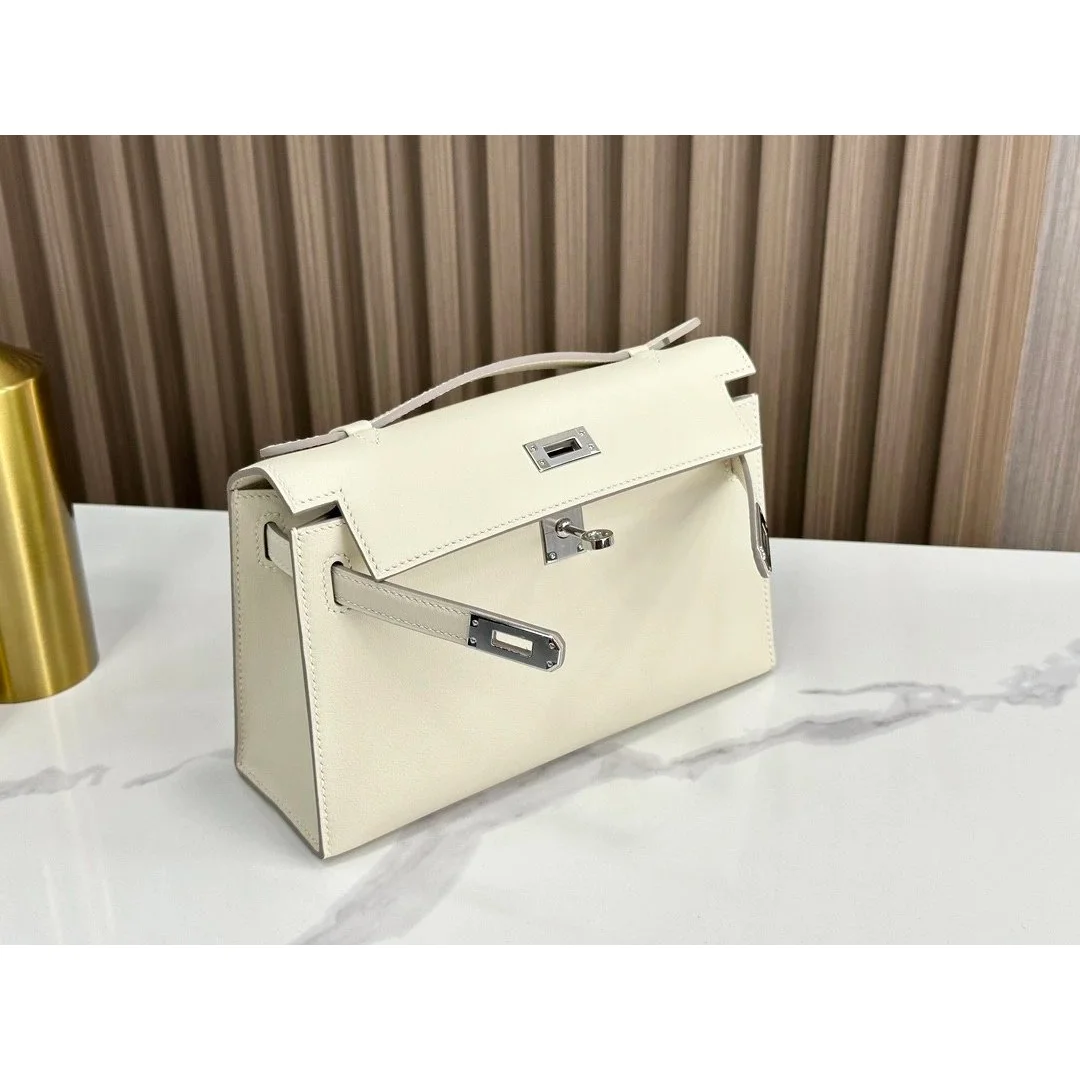 Hermès Hermès Kelly White Leather Handbag White