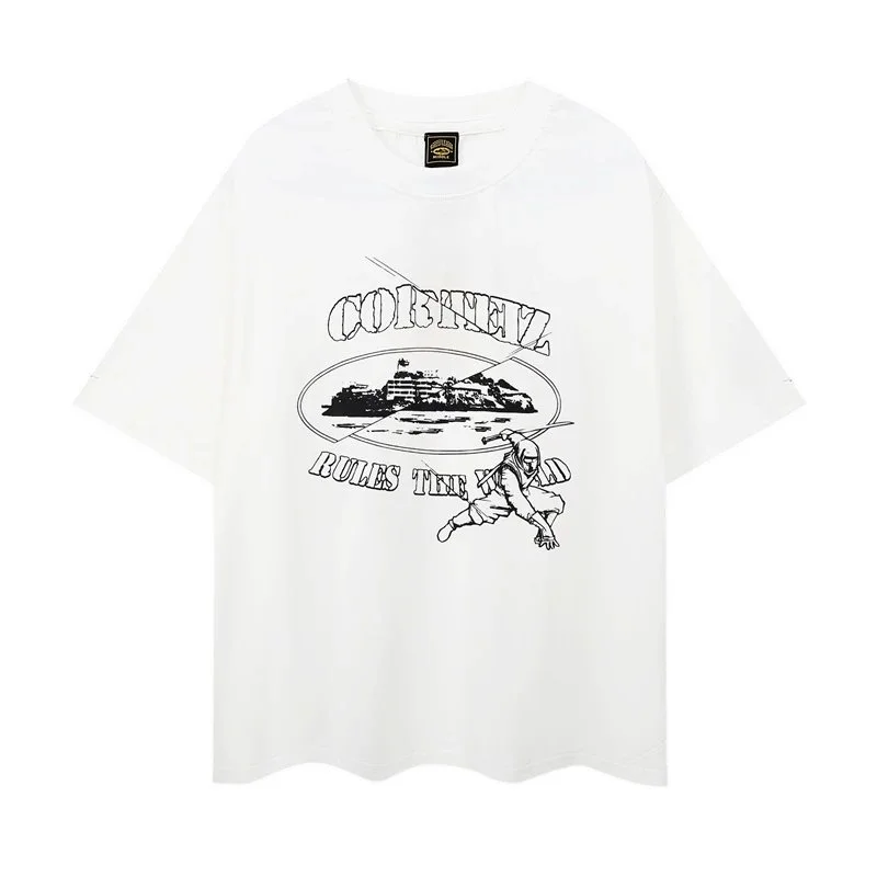 Other Unisex White 'Cobtevz Rules the World' Graphic T-Shirt White - 1