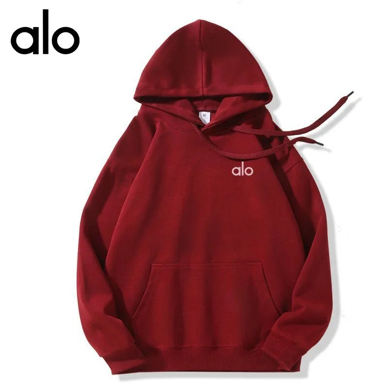 Other Alo Wine Red Hoodie Sweatshirt Red - 1