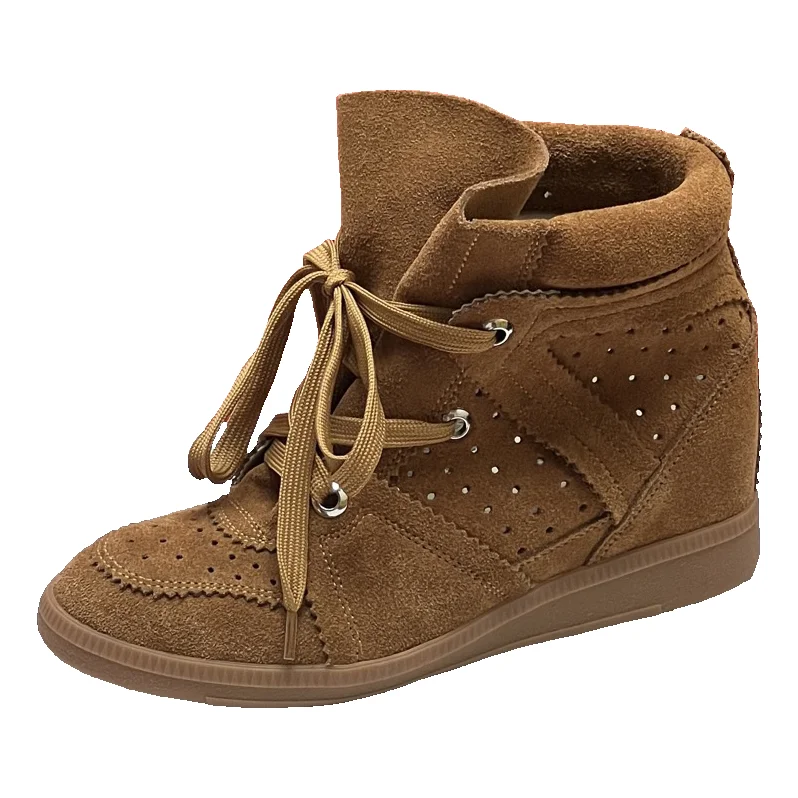 Other Suede Lace-Up Sneakers in Brown Brown - 1