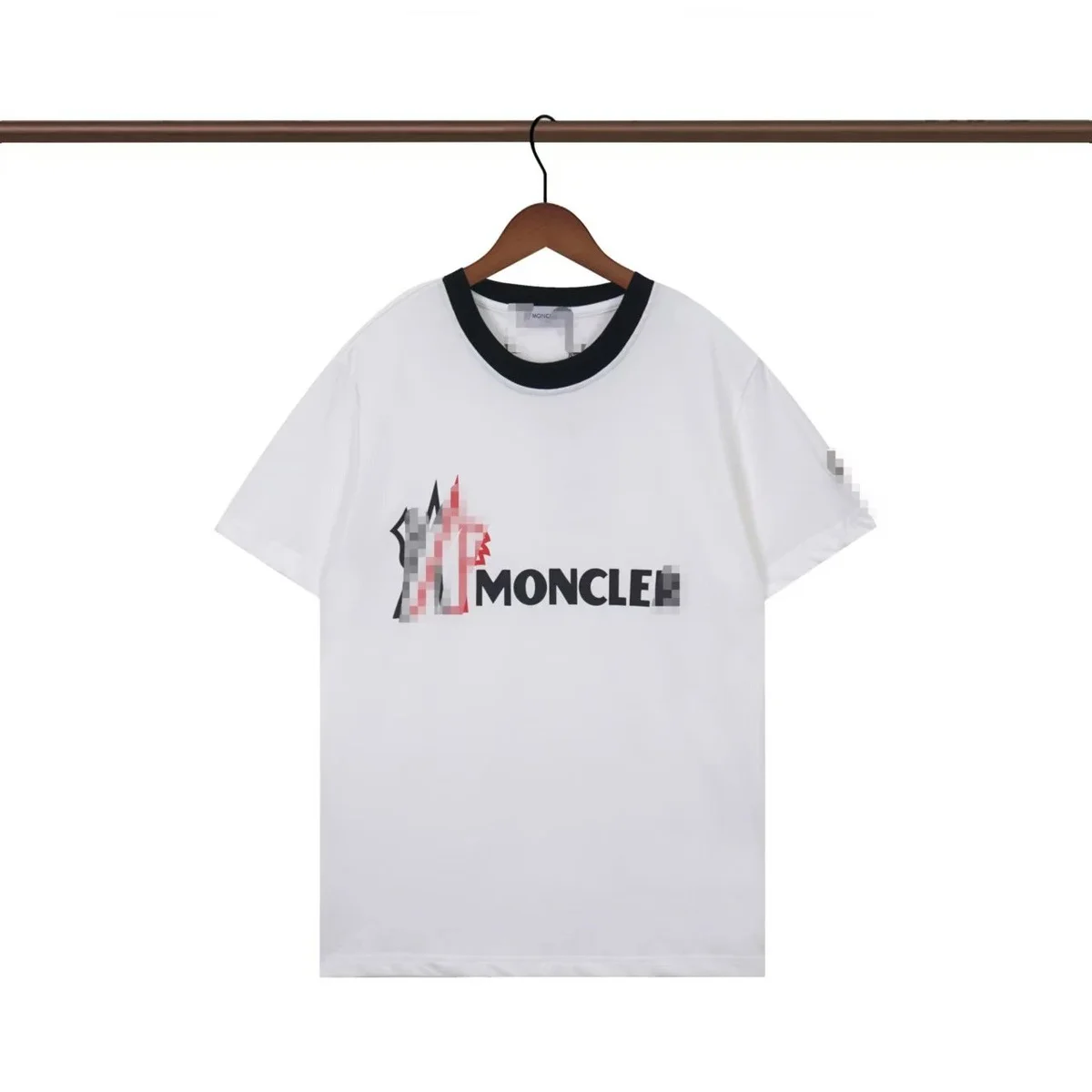 Moncler Moncler White/Black Contrast T-Shirt White