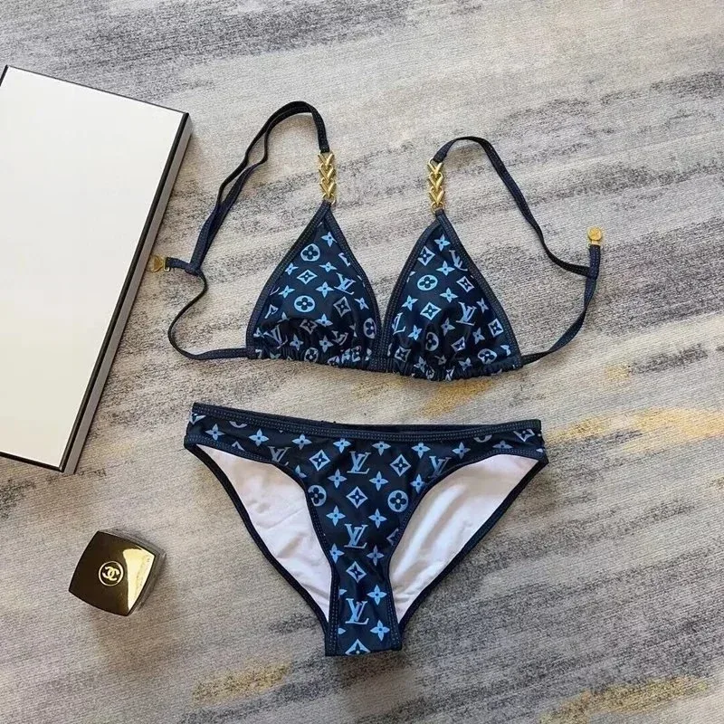 Louis Vuitton Louis Vuitton Monogram Navy Blue Bikini Set Navy