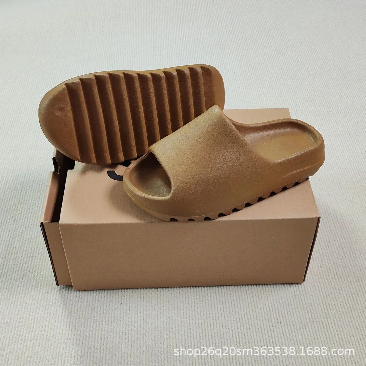 Other Yeezy Slide Military Brown Matte with Tag Sandals Brown - 1