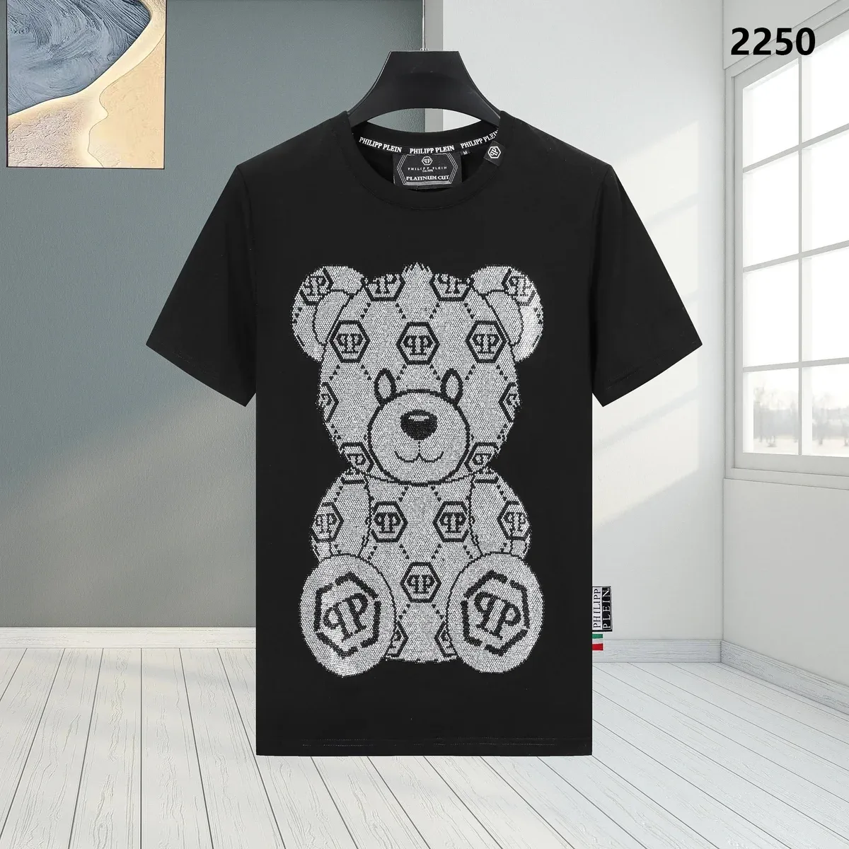Philipp Plein Philipp Plein Bear Graphic T-Shirt Black Black - 1