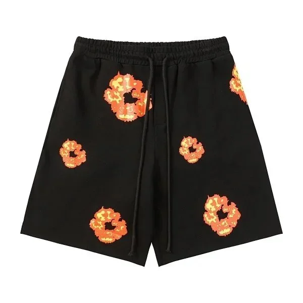 Other Black Flame Print Shorts ZJ-24 Black - 1