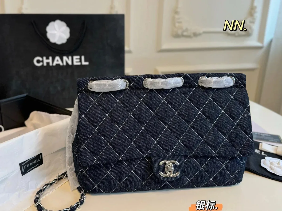 Chanel Chanel Classic Flap Denim Navy Blue Bag Navy