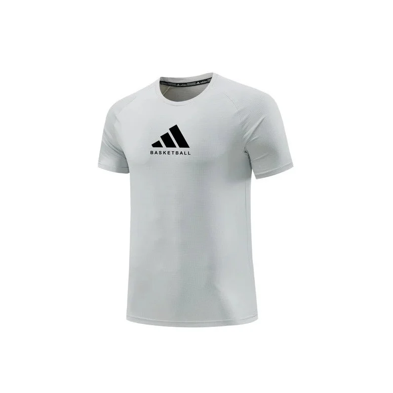 Adidas Adidas Basketball Light Grey T-Shirt Grey - 1