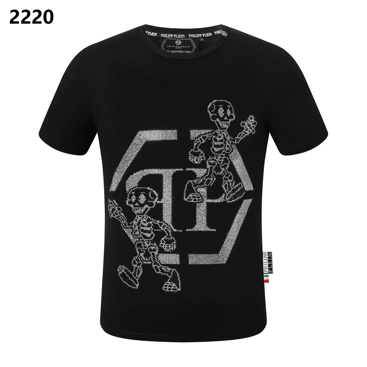 Philipp Plein Philipp Plein 2220 Black Skeleton T-Shirt Black - 1