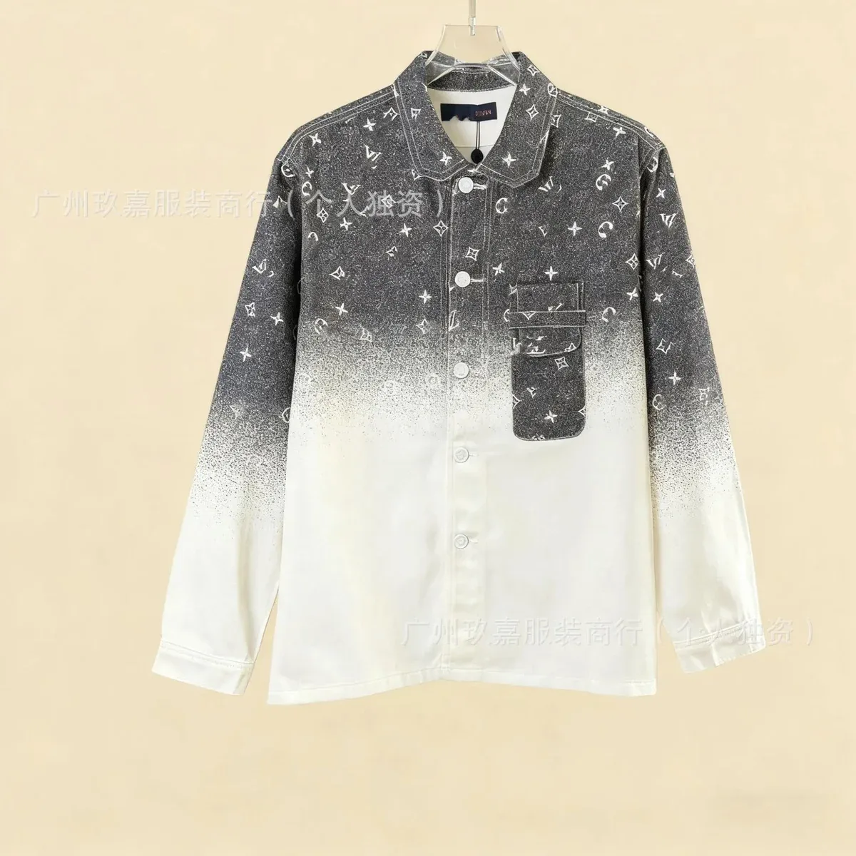 Louis Vuitton Louis Vuitton Monogram Ombre Grey/White Shirt Grey