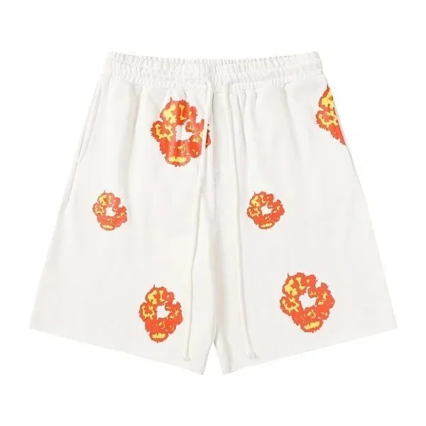 Other White Flame Print Shorts White - 1