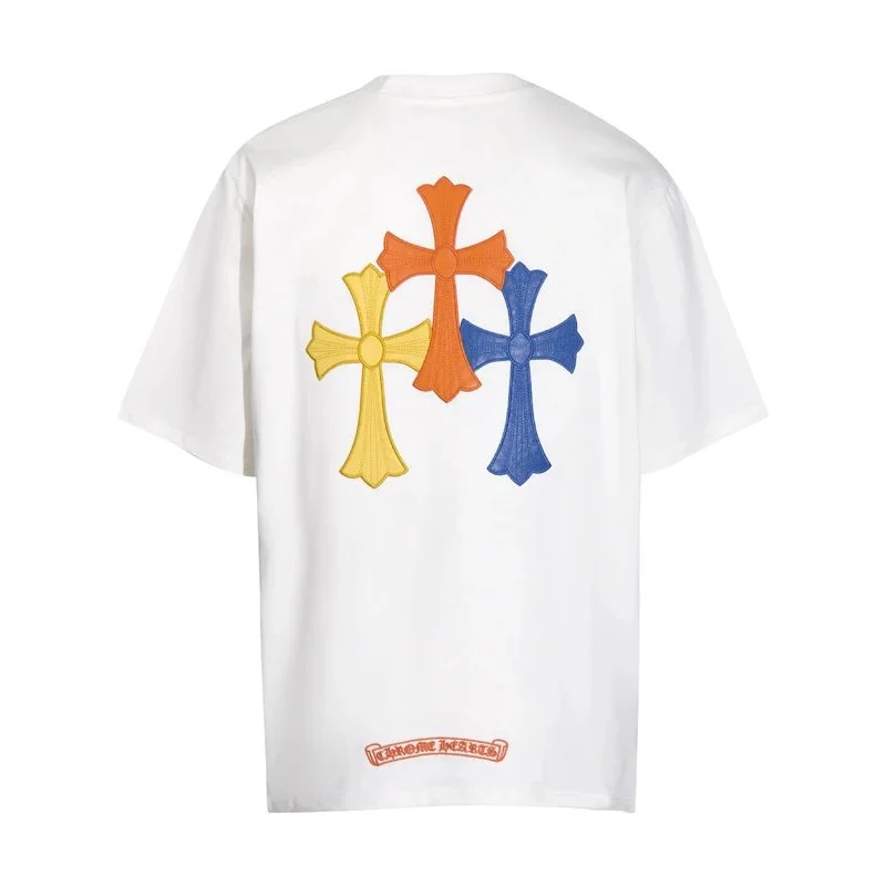 Chrome Hearts Chrome Hearts Cross Embroidered White T-Shirt White - 1
