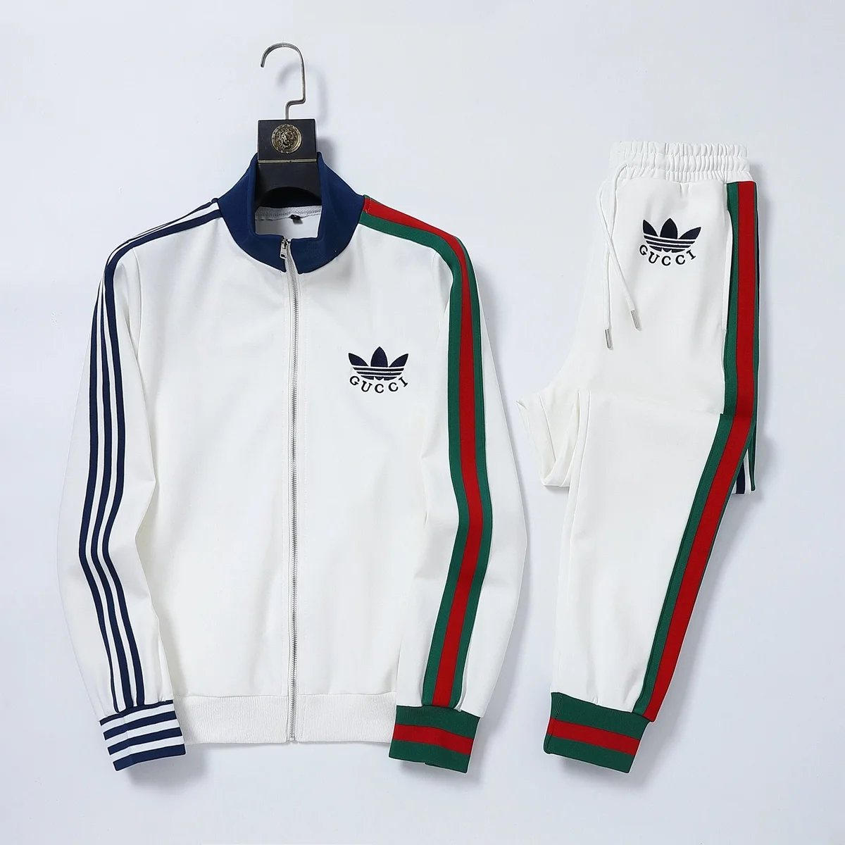 Gucci Gucci White Red Green Tracksuit Set White - 1
