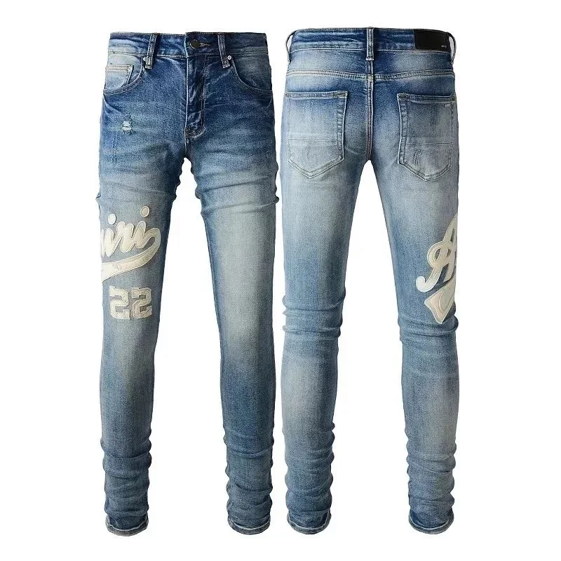 Amiri Amiri Light Wash Distressed Jeans Blue - 1