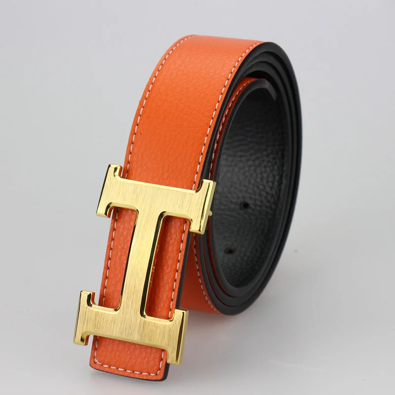 Hermès Hermès TB Monogram Orange & Black Leather Belt Orange