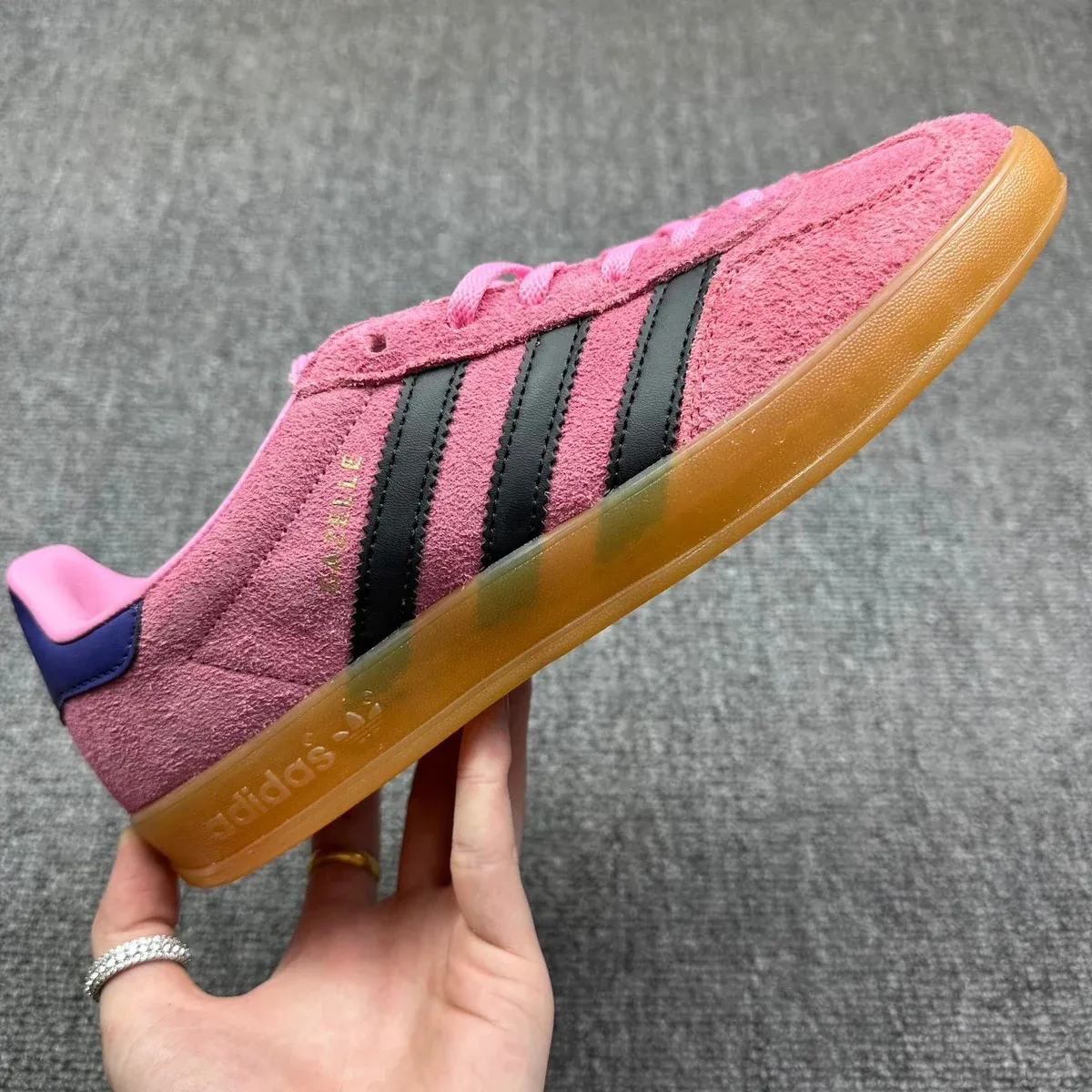 Adidas Adidas Gazelle Pink Black Gum Sneakers Pink