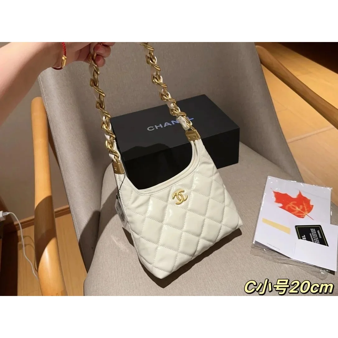 Chanel Chanel Gabrielle Cream Quilted Shoulder Bag Cream