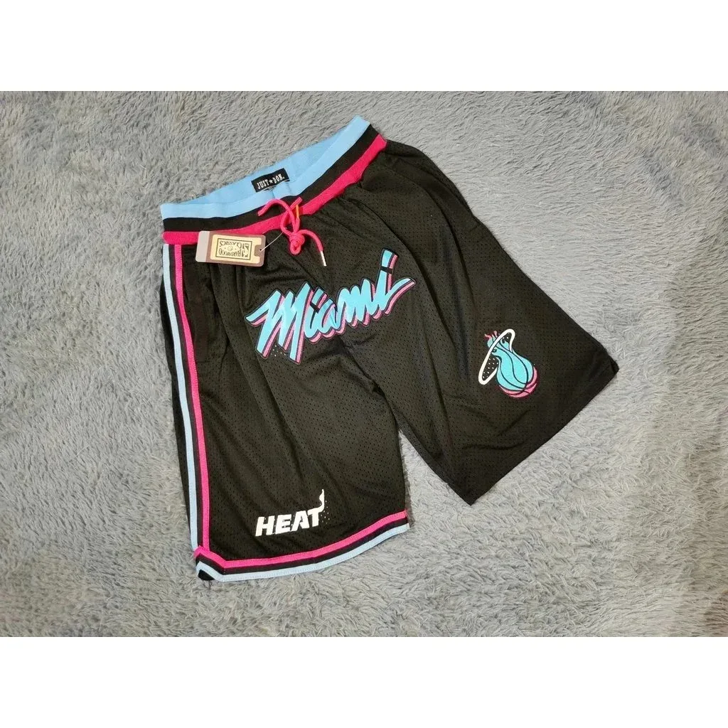 Other South Beach Black Miami Heat Basketball Shorts Black - 1