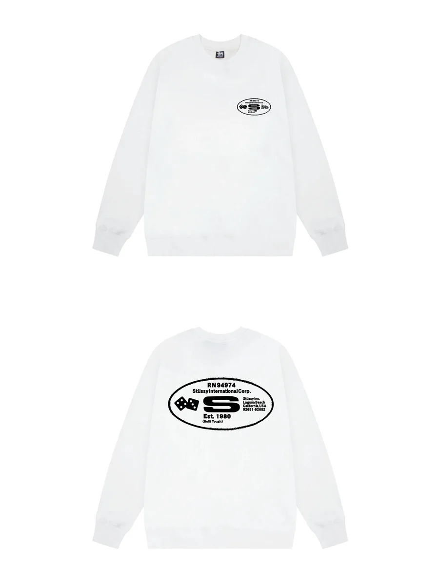 Stussy Stüssy Stüssy Sweatshirt White Solid Sweater White - 1